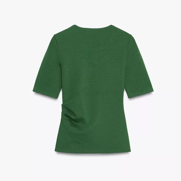 Zara Ruched Interlock T-shirt - Picture 6 of 10